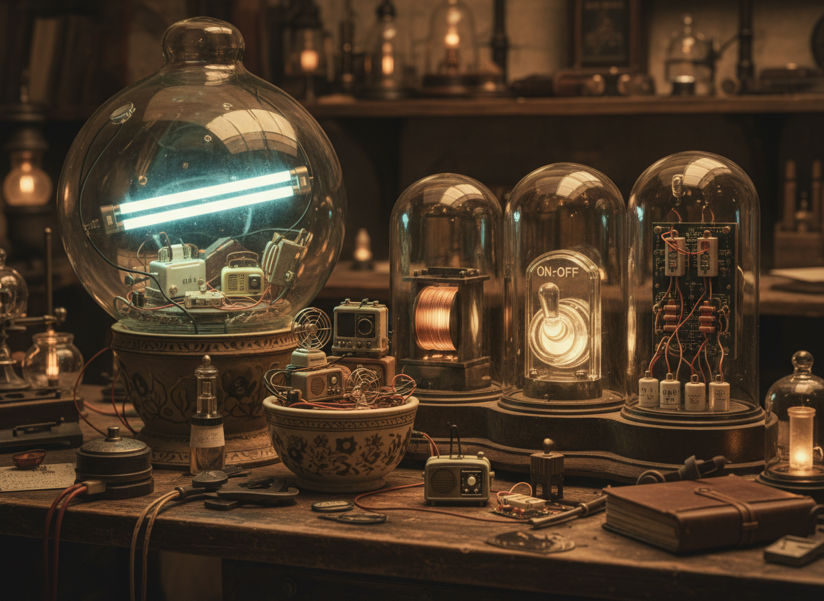 Firefly_Gemini Flash_電気を器の中で